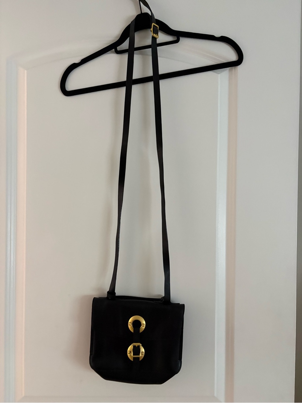 Valentino Garavani Black Crossbody Bag with Gold Hardware